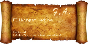 Flikinger Adina névjegykártya
